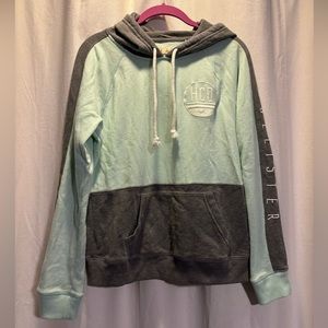 Hollister Hoodie Mint Green & Gray Color block